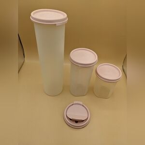 Tupperware Shaker Spaghetti Lid 1912 1913 With 3 Storage Containers  Lids 1607